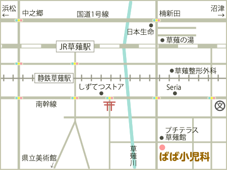 ばば小児科地図